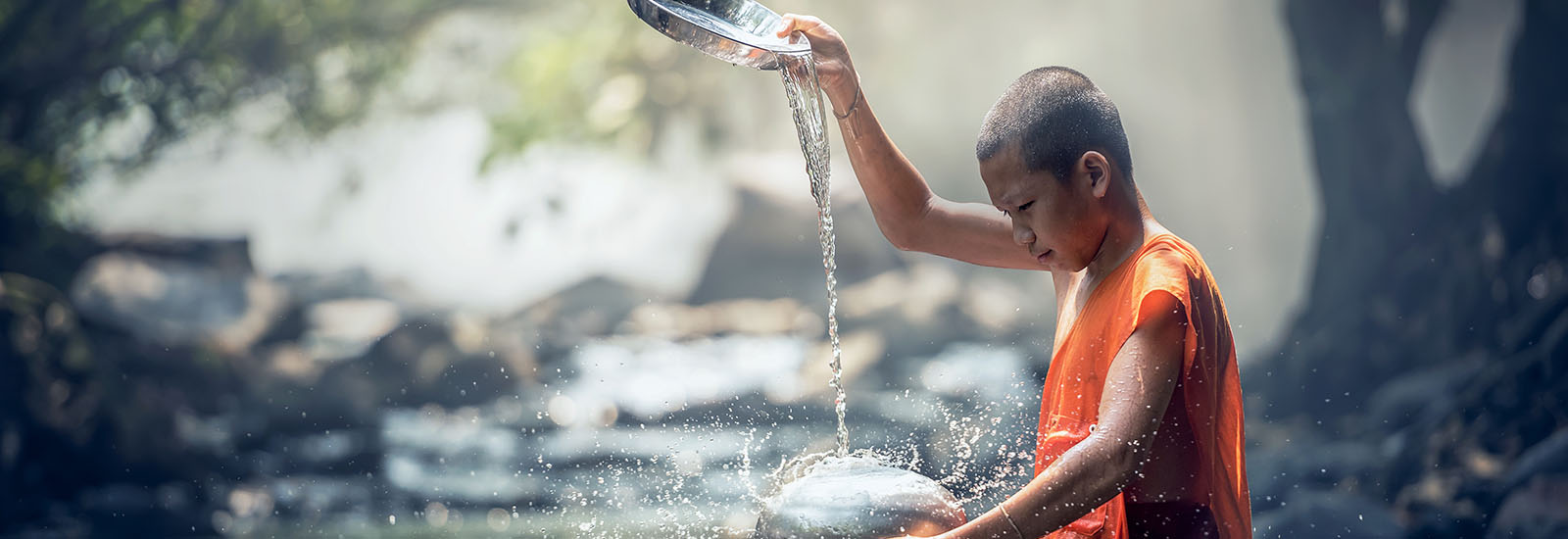 Young Buddhist monk