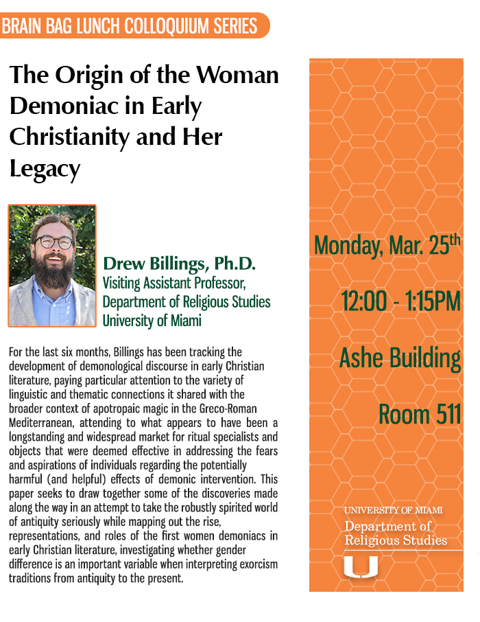 Drew Billings Brain Bag Flyer